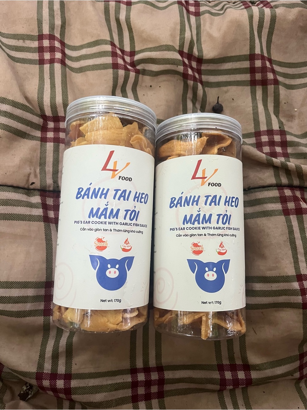 Bánh Tai Heo Mắm Tỏi (Pig's Ear Cookie) - Garlic Fish Sauce Flavor, Yellow